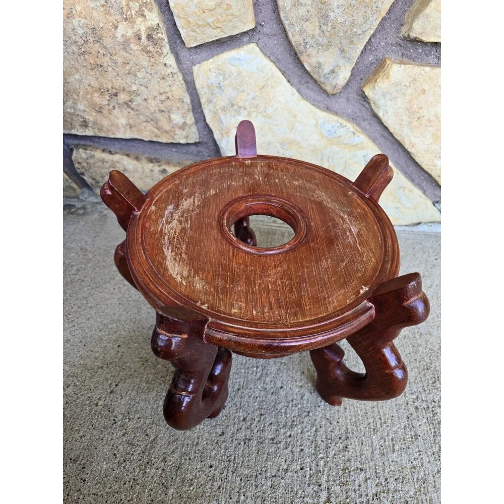 Chinese Fish Bowl Birds And Grapes With Stand Koi Pot